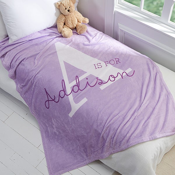 alphabet fun personalized blanket