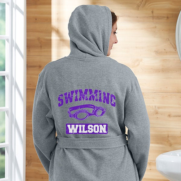 13 sports personalized sweatshirt robe