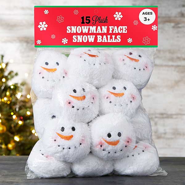 15 count package of fake indoor snowballs
