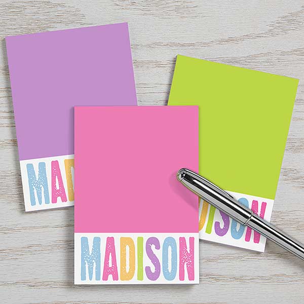 all mine! personalized mini notepad set of 3