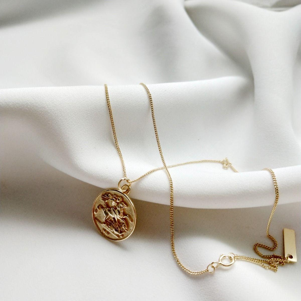 ancient round elizabeth signet solid 925 sterling silver necklace