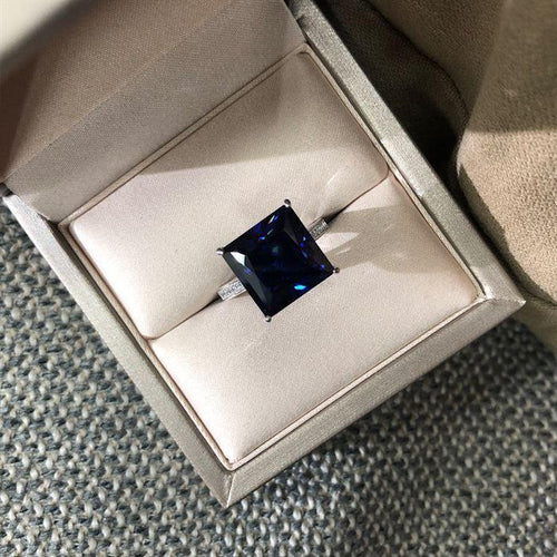 2ct engagement promise wedding square created diamond princess cut cz 925 sterling silver women ring